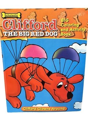 Vintage 2001 Clifford the Big Red Dog Scholastic Coloring & Activity Book